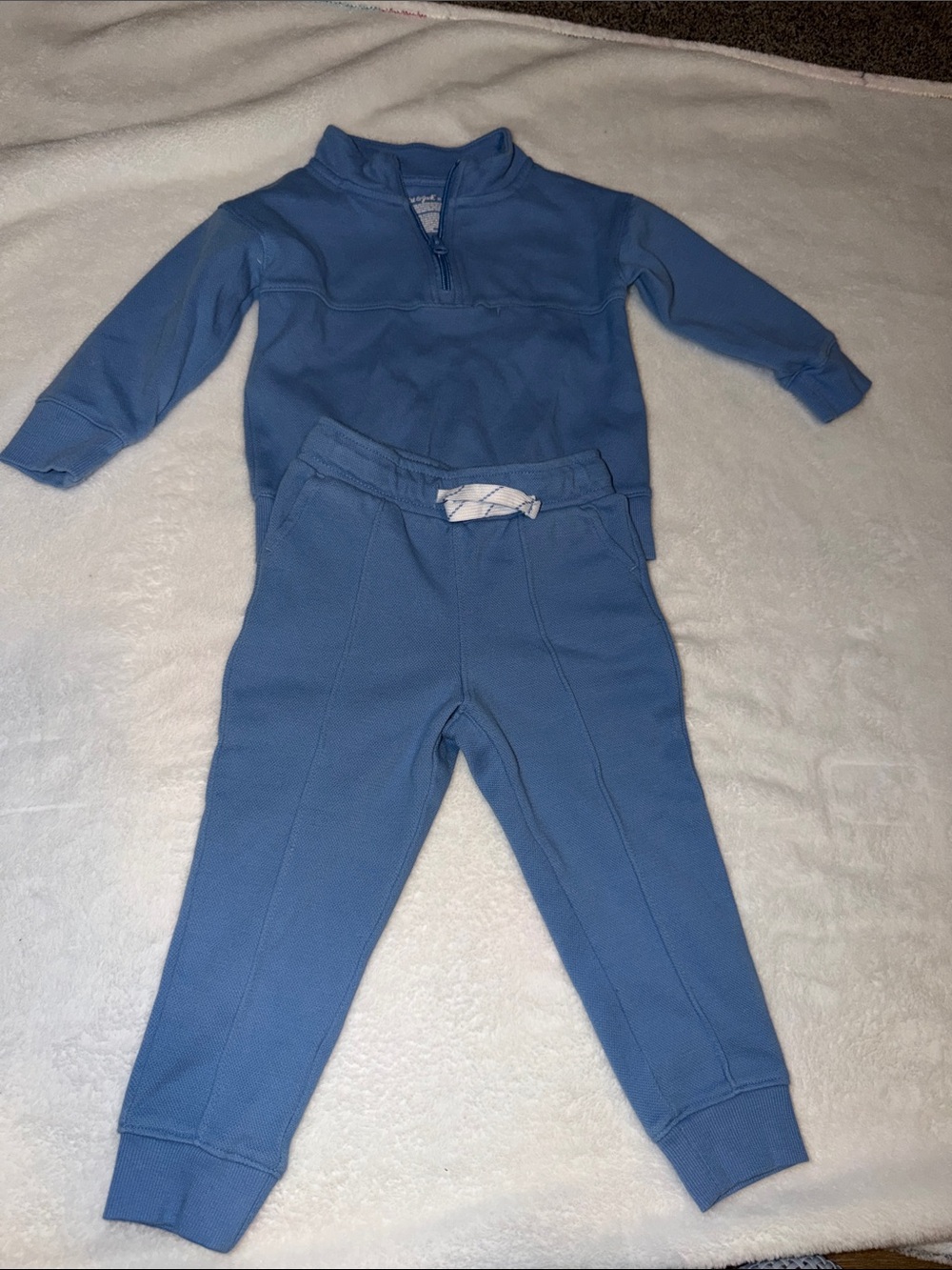 Cat & Jack Blue Pullover Quarter-Zip and Jogger Set